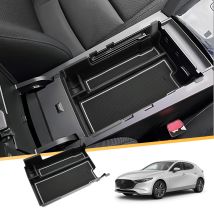 LFOTPP für Mazda 3 2019-2023 2024 Auto Mittelarmlehne Aufbewahrungsbox Anti-Rutsch-Gummimatte Auto Innenraum Mazda 3 2024 Zubehör