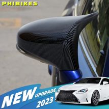 Ein Paar für LEXUS CT 2009–2022 M Horn-Stil, Kohlefaser, glänzend schwarz, Flügel, Rückspiegel-Abdeckkappe, Gehäuseverkleidung