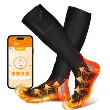 APP Control Heating Socks Rechargeable Anti-Cold Women Men Thermal Heated Foot Warmer Winter Warm Socks Outdoor Camping Ski