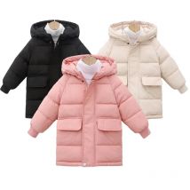 Mädchen Lange Daunenjacken Herbst Winter Kinderkleidung Jungen Mädchen Baumwolle Gefütterte Parka Mäntel Kinder Dicke Warme Baumwolle Oberbekleidung