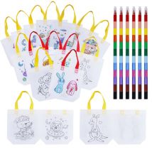 Kinder Malerei Graffiti Tasche Spielzeug mit Buntstifte Vlies Handtasche Kinder DIY Zeichnung Taschen Geschenk Farbe Erkenntnis Material TMZ