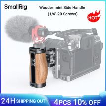 Mini maniglia laterale in legno SmallRig (1/4 "-20 viti) maniglia laterale universale per gabbia per fotocamera DSLR per Sony per fotocamera Canon-2913