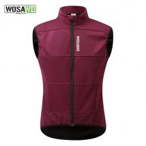 WOSAWE Herren-Winter-Fahrradweste, winddicht, zum Aufwärmen, Fahrradjacke, ärmellos, Outdoor-Sportmäntel, ohne Taschen