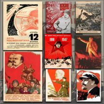 Vintage Stalin USSR CCCP Poster HD Anime Hot Theme Singer/OST/Movie-Waterproof Self-Stick Home Decor