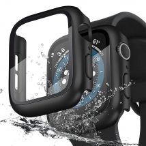PC Case +Tempered Glass Watch Protector For Apple Watch 44mm 38 40 41 42 45mm Full Proctective Cover for iWatch SE 7 6 5 4 3 2 1