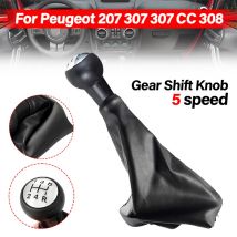 5-Gang-Auto-Schalthebelhülse, für Peugeot 207 307 Cc 308 3008 Schalthebelhülse, Getriebekopf-Staubschutz aus Pu-Leder