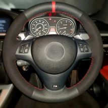 Nicht-Slip Wildleder Auto Lenkrad Geflecht Für BMW M Sport M3 E90 E91 E92 E93 E87 E81 E82 E88 x1 E84 Auto Lenkrad Abdeckung
