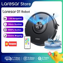 Laresar 01 Odkurzacz Robot Mop LDS Lidar Nawigacja 5000 Pa Inteligentne planowane mapowanie Domowe mycie podłóg Dywan Sierść zwierząt Czyste
