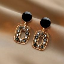 Hohl Platz Einfache Temperament Stud Ohrringe für Frauen S925 Silber Nadel Mode Tropfen Ohrringe 2024 Neue Mode Schmuck