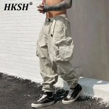 Hksh original trend ige trend ige Marke Kordel zug Bein Krawatte mit mehreren Taschen, Freizeit hose für Männer, locker und schnell trocknend hk0932