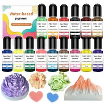 1 Set 15 Colori Fai Da Te Essenza di Colore a Base d'Acqua Gesso Cemento Resina Solubile in Acqua Pasta Colorata Fatta A Mano Pigmento Per Cemento
