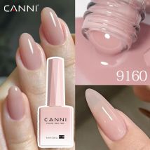 CANNI HEMA FREE Gel-Nagellack, kein TPO, durchscheinendes Gelee-Gel, glatte Konsistenz, Soak Off UVLED, semi-permanenter Gel-Rundpinsel, 9 ml