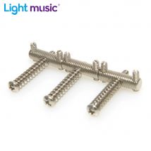 3pcs/set Guitar Bridge Saddle Thread Iron Chrome Material with Screws for Tele Electric Guitar Bridge Replacement