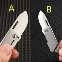 D2 Klinge Scharfes Messer Edelstahl Formmesser Camping Selbstverteidigung Notfall Überlebensmesser Klappbares tragbares Schlüsselmesser Geschenk