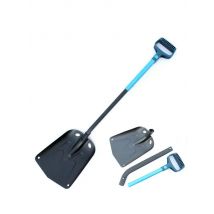 Portable Folding Snow Shovel with Extendable Aluminum Handle, Emergency Ice Removal Shovel Retractable for Car, Outdoor, Camping