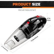 VickyHome Portable Hoover for Car, Wireless Handheld Car Vacuum Cleaner Strong Suction 8000PA, 65W 2000mAh Battery Handheld Cord