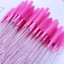 50Pcs Disposable Silicone Gel Eyelash Brush Comb Mascara Wands Lashes Extension Tool Professional Beauty Makeup Tool For Women