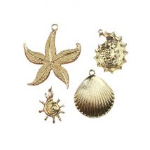 6pcs/lot Zinc Alloy Starfish Conch Shell Pendant Charms DIY Necklace Bracelet Earrings Accessorie