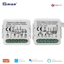 GIRIER Tuya ZigBee 3.0 Inteligentny moduł przełącznika kurtyny do rolet Żaluzja Silnik elektryczny