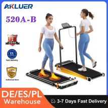Akluer 520A-B Doppelseitiges Gehpad mit Griff, 2,5 PS, 4 MPH Höchstgeschwindigkeit, 150 kg Tragkraft, Dual-LED-Display, integriertes Fußmassagegerät