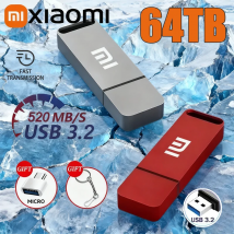 Oryginalny pendrive Xiaomi 64TB USB 3.2, szybki pendrive, pamięć USB typu C, metalowy pendrive do urządzeń komputerowych, urządzenia pamięci masowej 2025