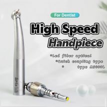 Zahnarzt 6-Loch-Glasfaser-LED-Hochgeschwindigkeits-Luftturbinen-Handstück, kompatibel mit K Ty-Schnellkupplung, superstarkes Werkzeug