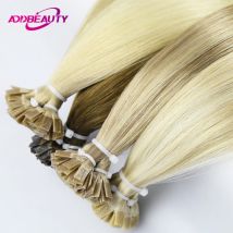 Straight Flat Tip Hair Extension Human Hair for Women 100% Real Hair Flat Tip Hair Extension Human Hair Natural Keratin Capsule