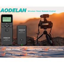 AODELAN Temporizzatore remoto wireless e grilletto Rilascio otturatore fotocamera LCD per Seleziona fotocamere Canon Nikon Sony Fujifilm Panasonic