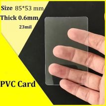 Dicke: 0,6 mm, transparente PVC-Blatt, blanko, Acetat, transparenter Kunststoff, Visitenkarten