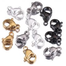 20 teile/los Edelstahl Karabiner Gold Silber Gun Schwarz Haken Stecker für Schmuck Machen Liefert