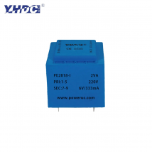 YHDC PE2818-I 2VA 230V-380V / 6V/7,5V/9V/12V/15V/18V/24V gekapelt für PCB-montierten Isolationstransformator