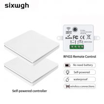 SIXWGH Smart Wireless Switch RF433Mhz Pulsante autoalimentato Pannelli a parete Interruttore della luce del telecomando Interruttore a parete impermeabile