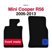 Veloursmatten vorne für Mini Cooper R56 Schrägheck (2006-2013) – Schwarz (2 Stück)