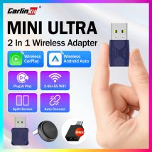 Mini Ultra CarlinKit 5.0 Wireless Adapter Wireless CarPlay Android Auto For OEM Cars Plug & Play WiFi Bluetooth Auto Connection