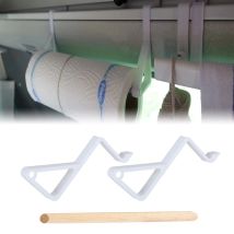 For VW T5/T6/T6.1 California Kitchen Roll Rack Set With 15cm Wooden Stick Compatible For IKEA Sunnersta Rails
