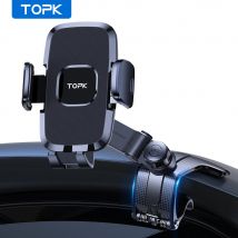 TOPK Autotelefonhalter Armaturenbretthalterung Easy Clip Universal Autohalterung Telefonständer für iPhone 15 14 Samsung Xiaomi Autotelefonhalterung