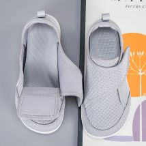 Zapatos abiertos para personas mayores, zapatos ajustables para diabéticos, pie hinchado, ancho, Hallux Valgus, juanete, ortopédico, eversión del pulgar, hombres y mujeres