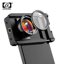 APEXEL Nueva lente macro mejorada 4k HD 100 mm con filtro CPL Micro lentes de abrazadera universal para iPhone Samsung y todos los teléfonos inteligentes