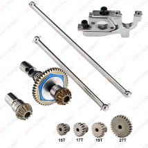 Wltoys 144001 144010 124007 124017 124018   Parti di aggiornamento in acciaio metallico con supporto motore regolabile per albero motore centrale frizione Sliper