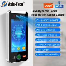 Asia Teco World Debüt 5 Zoll 5000user TCP/IP WIFI Tuya App Dynamische Gesichtserkennung Zugangskontrolle Anwesenheitsmaschine Fingerabdruck