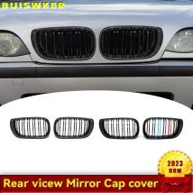 Für BMW 3er E46 Auto-Frontstoßstangengitter, Renngrill, Nieren-Dual-Line-Grills, glänzend schwarzer Kühlergrill, 4-türig, 2002–2005