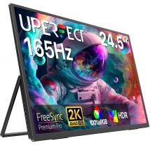 UPERFECT 24.5 "2K 165HZ Monitor portatile Display da gioco QHD 2560x1440P 100% sRGB PC Schermo portatile con VESA USB-C HDMI per il telefono