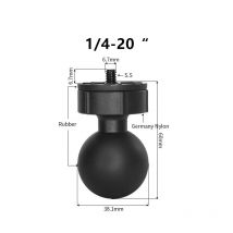 1,5 zoll Kugelkopf Konverter zu 1/4 Schraube Kopf für Auto Monitor Pad GPS Handy Ball Montieren Basis für gopro für kamera RAM montieren