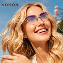 NONOR Luxury Vintage Sunglasses Women Oversized Rimless Sunglasses Frameless Designer Sun Glasses UV400