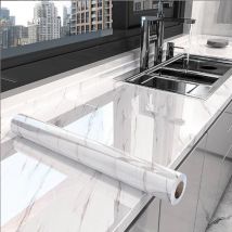 40cm Marble Self-adhesive Wallpaper Kitchen Cabinet Stove Countertop Contact paper PVC Waterproof Renovation Tile Wall Stickers