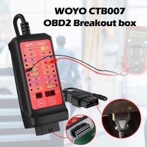 Cassa di Scollegamento OBD 2 da 59 inch/150cm con presa 12V/24V, Strumento Diagnostico Automobilistico, Test Voltaggio del Connettore OBD 2 a 16 Pin, Tester CAN BUS