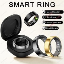 2026 New Smart Ring Men Women, Heart Rate Blood Oxygen and Sleep Monitor Smartring IP68 & 5ATM Waterproof, Multi-sport Mode Ring