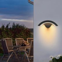 Applique da parete a LED da 24 W moderne per esterni, lampada da parete a LED bianco caldo 3000 K, IP65 impermeabile, applique da parete per esterni in alluminio per terrazza