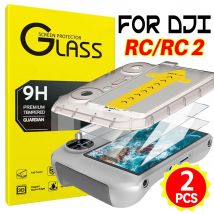 2Pcs Tempered Glass for DJI RC/RC 2 HD Clear Protective Film Screen Protector with Auto Alignment Kit for DJI RC RC2 Controller