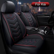 Leder-Autositzbezüge Komplettset Universal, Passend für Kia Sportage, EV5, Seltos, Ceed, Niro, XCeed, Picanto, Stonic, Sorento